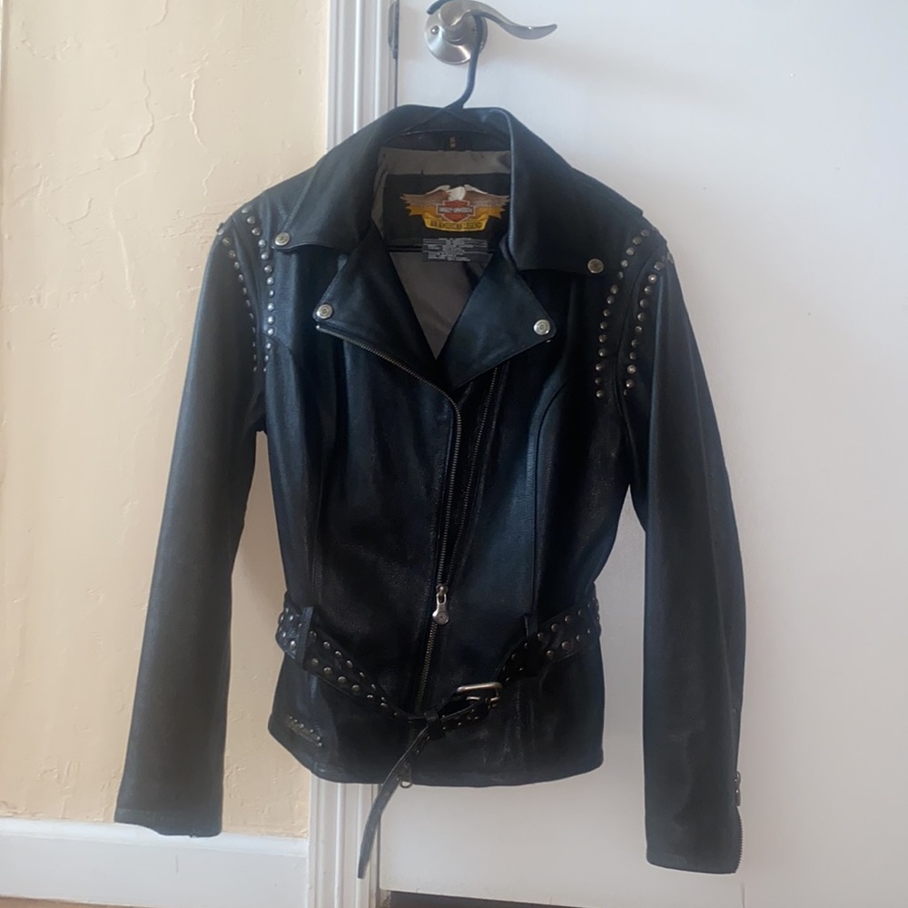 Authentic Harley Davidson Belted Leather Jacket